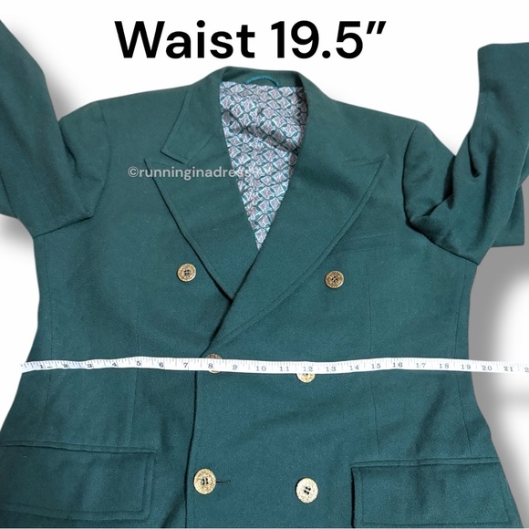 Rare Vintage 1950s Early 60s Shack's Double-Breasted Green Blazer ACWA Union Tag - Picture 14 of 16